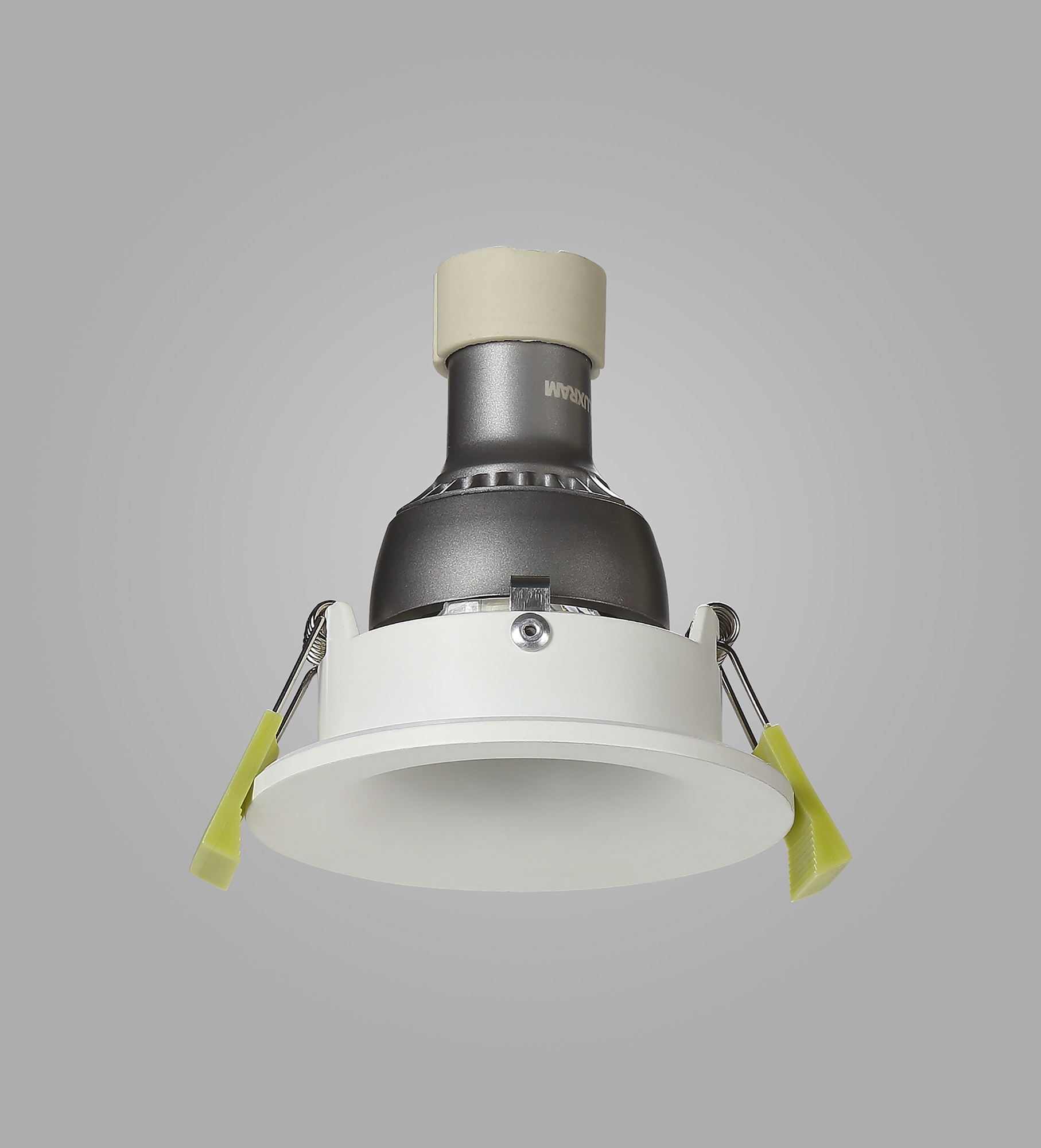 Bruve GU10 Recessed Round Matt White IP65 Downlighter, Cut-Out 68mm DX200400  Dlux Bruve IP65